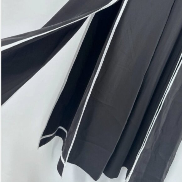 Gracia Black & White Slit Palazzo Pants – Size S NWOT (DAMAGED - Tear) - Picture 4 of 5